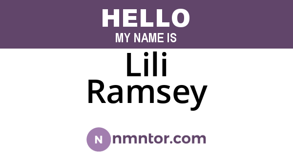 Lili Ramsey