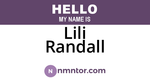 Lili Randall