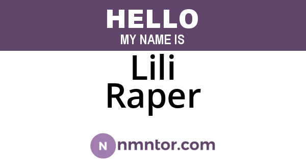 Lili Raper
