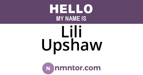 Lili Upshaw