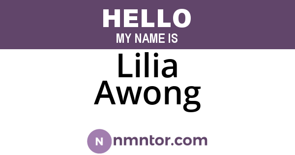 Lilia Awong