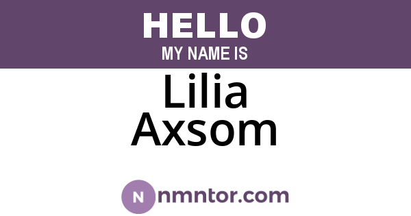Lilia Axsom