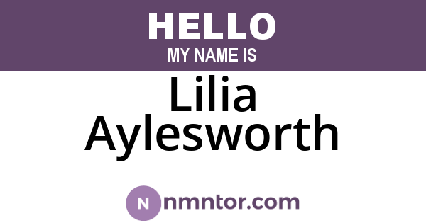 Lilia Aylesworth