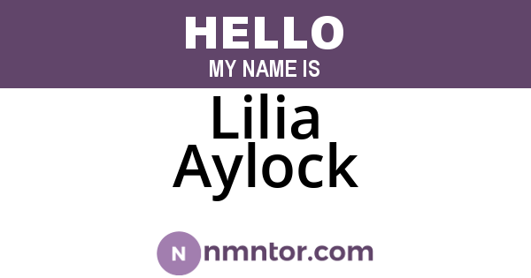 Lilia Aylock