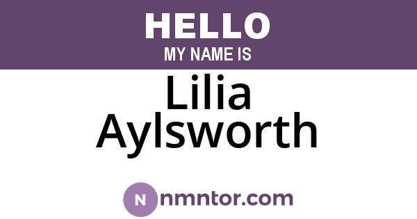 Lilia Aylsworth