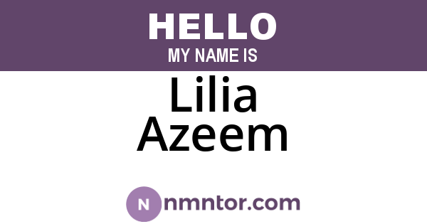 Lilia Azeem
