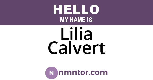 Lilia Calvert