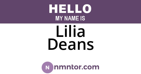 Lilia Deans
