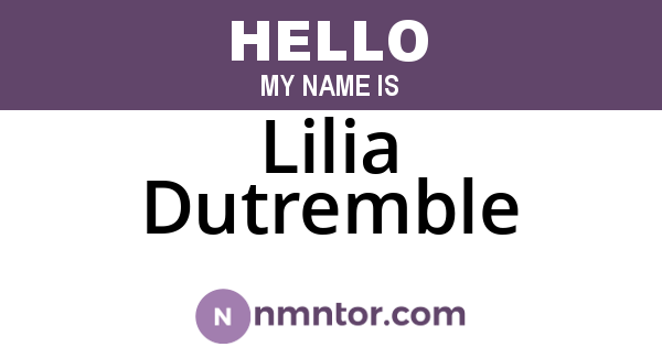 Lilia Dutremble