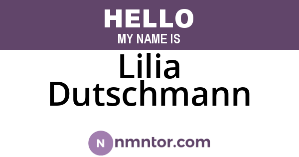 Lilia Dutschmann
