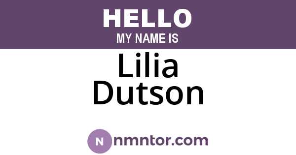 Lilia Dutson