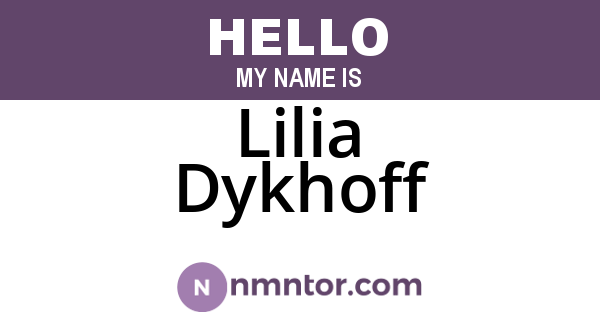 Lilia Dykhoff