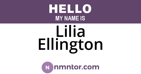 Lilia Ellington