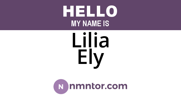 Lilia Ely