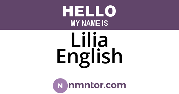 Lilia English