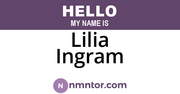 Lilia Ingram