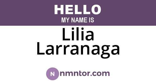Lilia Larranaga