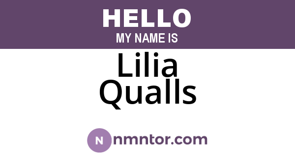 Lilia Qualls