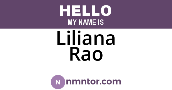 Liliana Rao