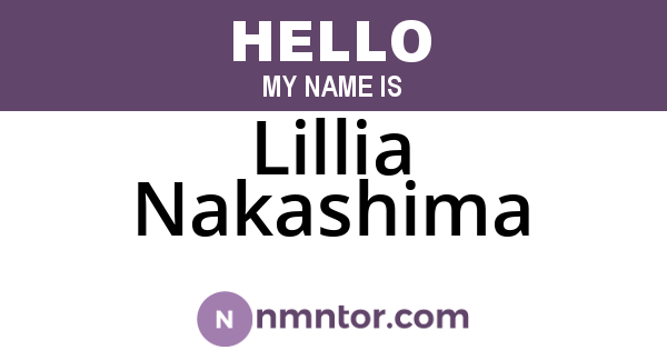 Lillia Nakashima