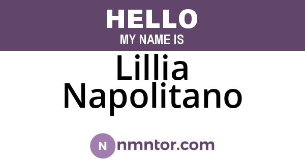 Lillia Napolitano