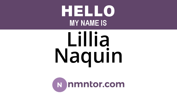 Lillia Naquin