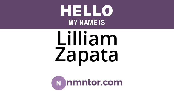 Lilliam Zapata