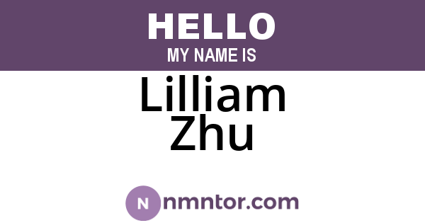 Lilliam Zhu