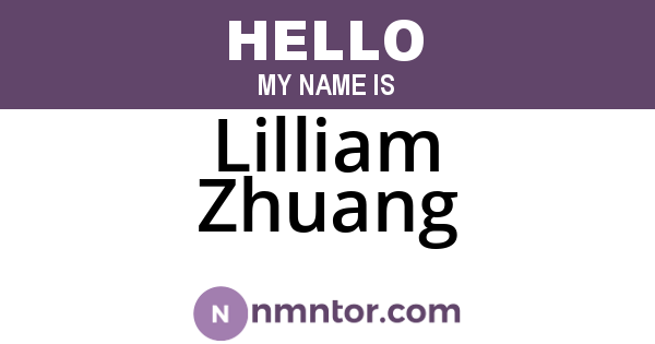 Lilliam Zhuang