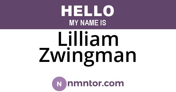 Lilliam Zwingman
