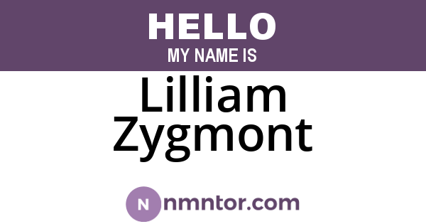 Lilliam Zygmont