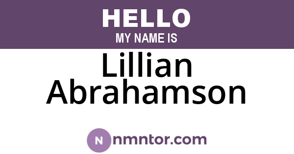Lillian Abrahamson