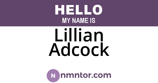 Lillian Adcock