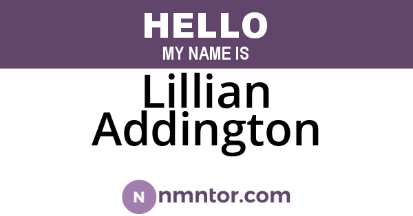 Lillian Addington