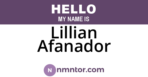Lillian Afanador