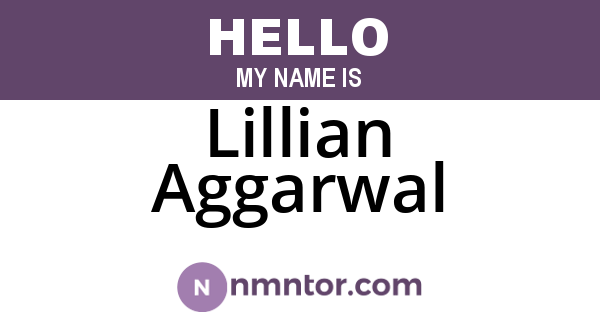 Lillian Aggarwal