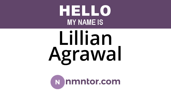 Lillian Agrawal