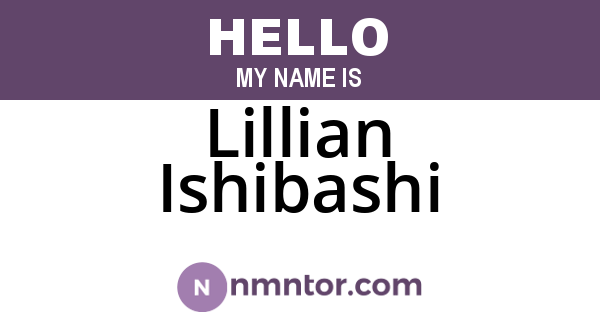Lillian Ishibashi