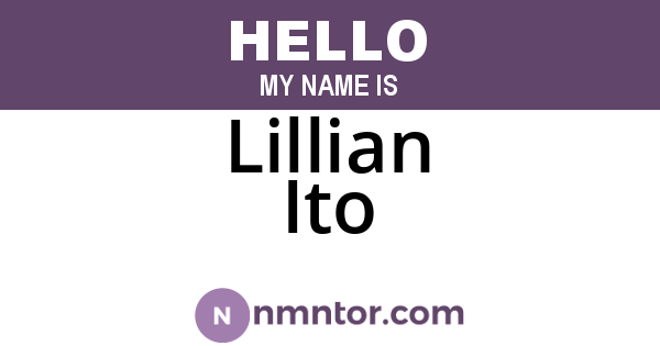 Lillian Ito