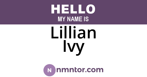 Lillian Ivy
