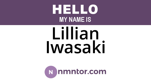 Lillian Iwasaki