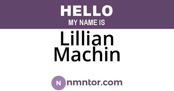 Lillian Machin
