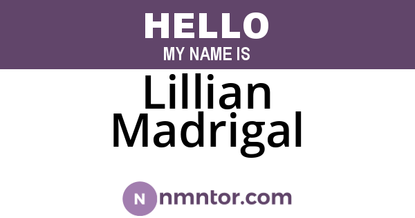 Lillian Madrigal