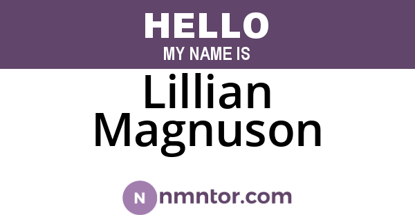 Lillian Magnuson