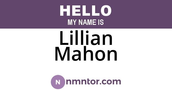 Lillian Mahon