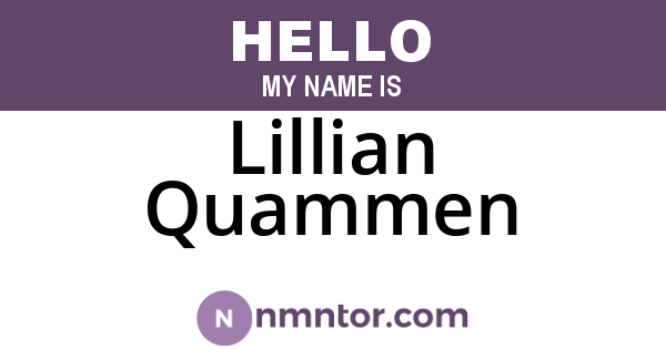 Lillian Quammen