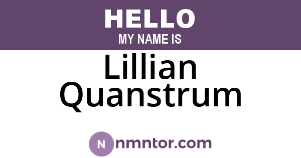 Lillian Quanstrum
