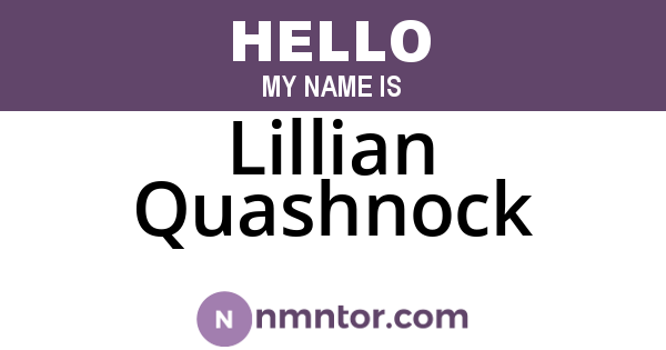 Lillian Quashnock