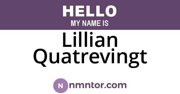 Lillian Quatrevingt