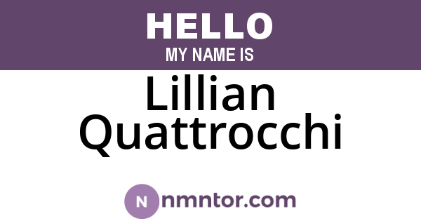 Lillian Quattrocchi
